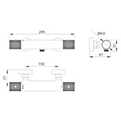 Imex Line Grifo termostático de bañera (Cromo) | BAUHAUS