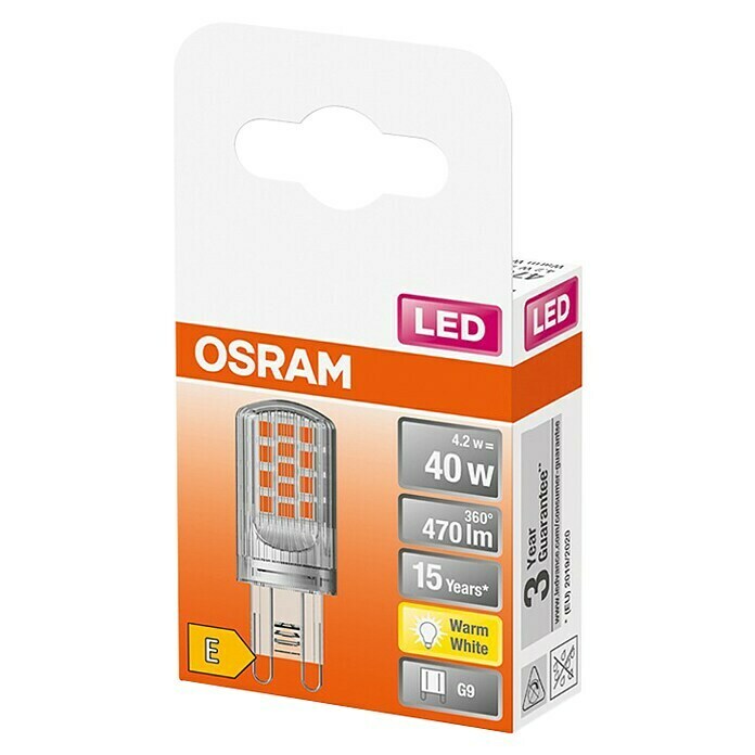 Osram Star LED svjetiljka (3,8 W, G9, Boja svjetla: Topla bijela, Bez prigušivanja, Kutno)
