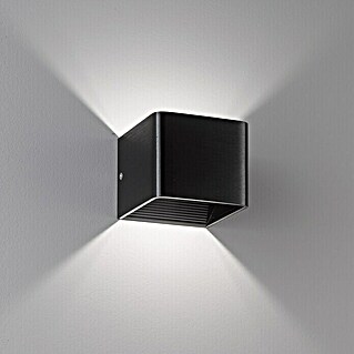 Fischer & Honsel LED-Wandleuchte Dan (4,5 W, L x B x H: 10 x 10 x 8 cm, Sandschwarz, Warmweiß)