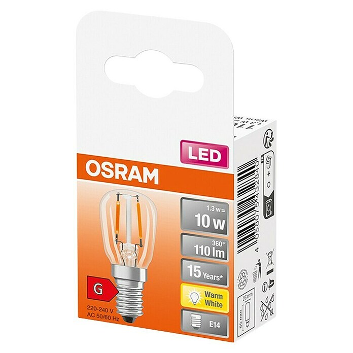 Osram LED žarulja  (E14, Bez prigušivanja, Topla bijela, 110 lm, 10 W) | BAUHAUS