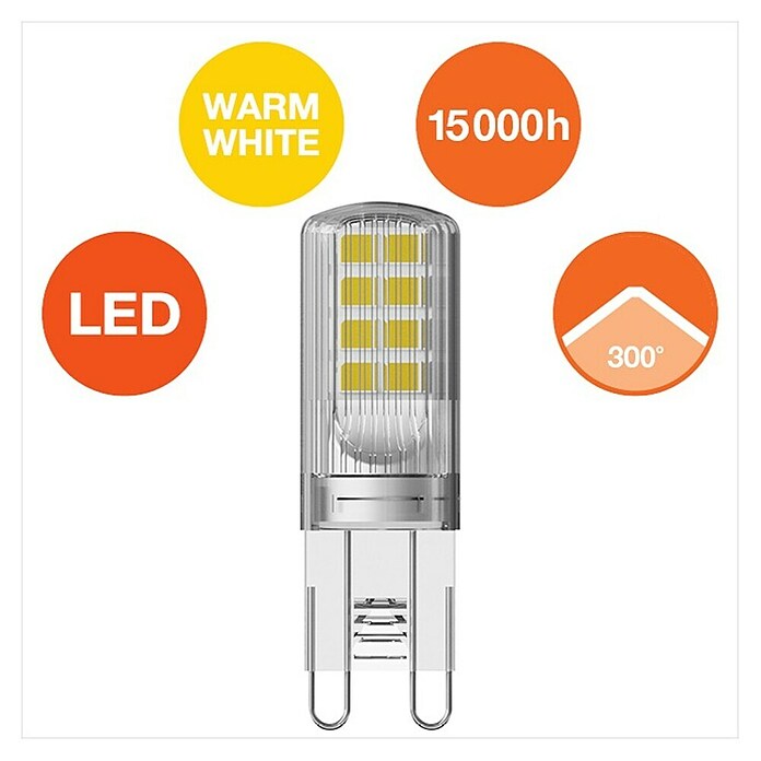 Osram Star LED svjetiljka (2,6 W, G9, Boja svjetla: Topla bijela, Bez prigušivanja, Kutno)