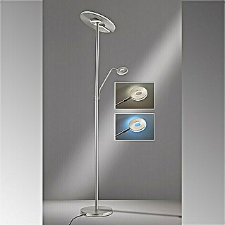 Fischer & Honsel Dent LED-Stehleuchte (45 W, Höhe: 180 cm, Nickel, Mehrfarbig)