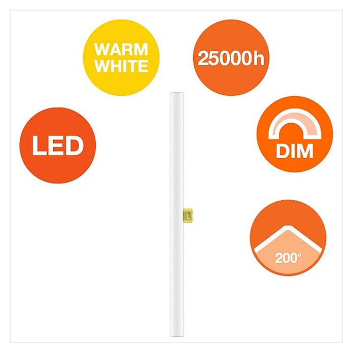 Osram Svijetleća cijev (9 W, Duljina: 500 mm, Topla bijela, S14d)