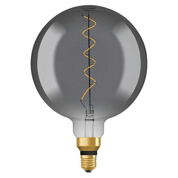 Osram Bombilla LED (E27, Intensidad regulable, Blanco cálido, 150 lm, 4 W, Color: Claro/Negro, Globo) | BAUHAUS