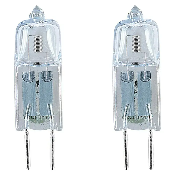 Osram Halogenstiftsockel Halostar Standard - 50 W, GY6,35, Klar, Warmweiß, 1 Stk. - Zwei G4 Halogenlampen. Diese Lampen haben einen klaren Glaskörper, einen Wolframfaden und zwei Stifte für eine einfache Installation.