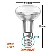 Osram Superstar Bombilla LED R50 (E14, Intensidad regulable, Blanco cálido, 345 lm, 5,9 W) | BAUHAUS