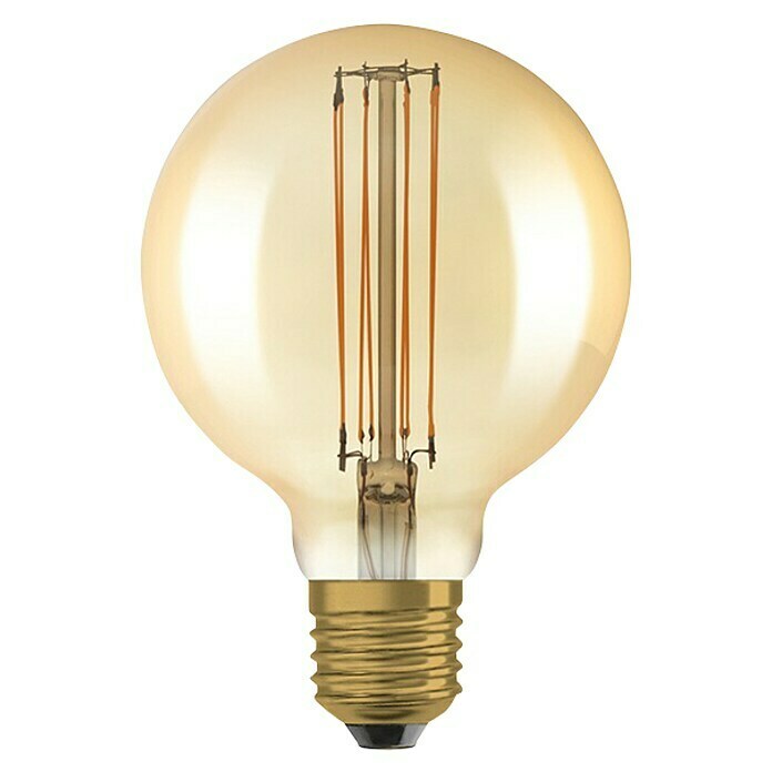 Osram LED-Lampe Vintage Edition 1906 Globe-Form E27 (Durchmesser: 9,5 cm, E27, Dimmbar, Warmweiß, 470 lm, 5,9 W) | BAUHAUS