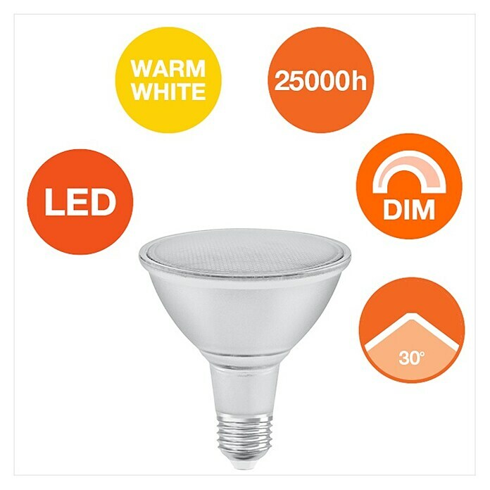 Osram Parathom LED žarulja  (E27, Može se prigušiti, Topla bijela, 1.035 lm, 12,5 W) | BAUHAUS