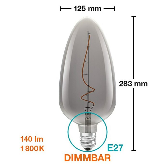 Osram LED žarulja Vintage Edition 1906 Classic C  (E27, Može se prigušiti, Topla bijela, 140 lm, 4 W) | BAUHAUS