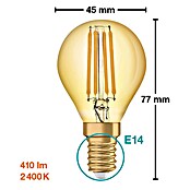 Osram LED žarulja  (E14, Bez prigušivanja, Topla bijela, 220 lm, 4 W) | BAUHAUS
