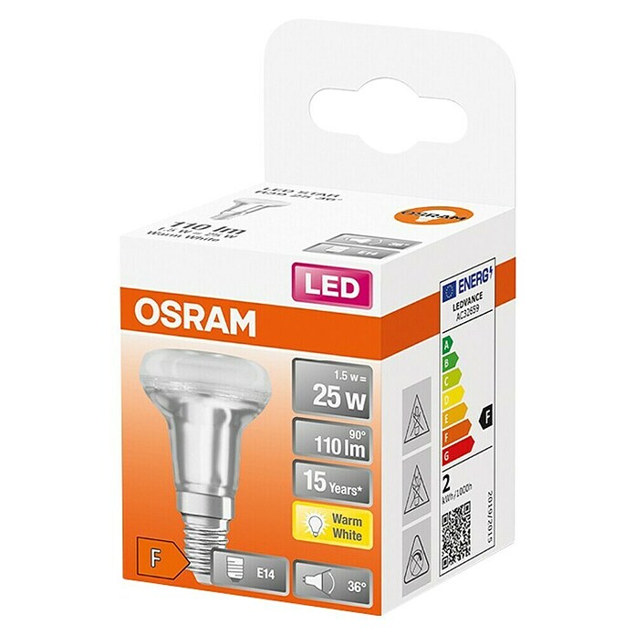 Osram Star LED žarulja  (E14, Bez prigušivanja, Topla bijela, 110 lm, 1,5 W) | BAUHAUS