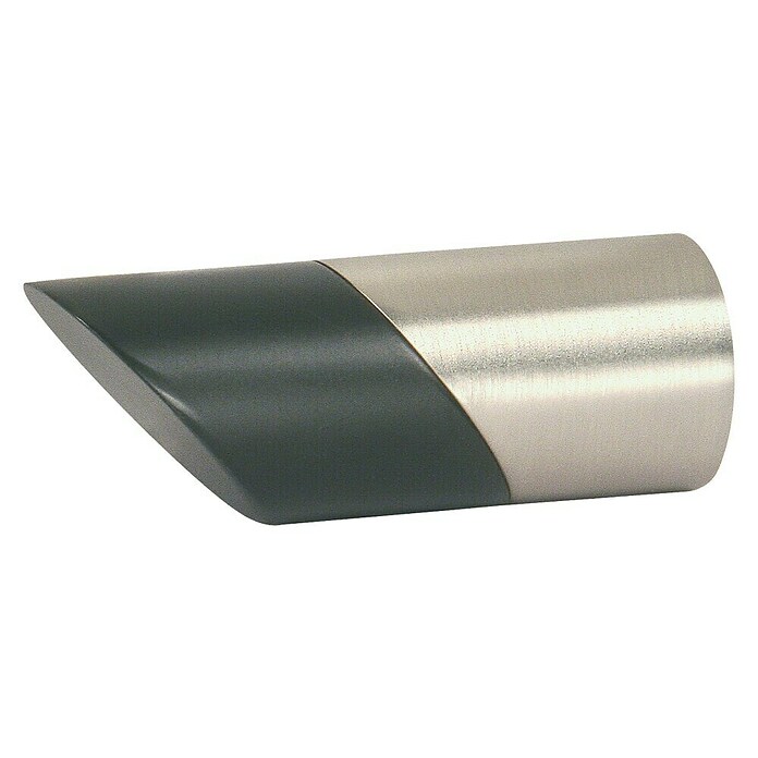 Expo Ambiente Endstück Plano (Eisenoptik-brush/Schwarz, Geeignet für: Gardinenstangen Ø 20 mm)