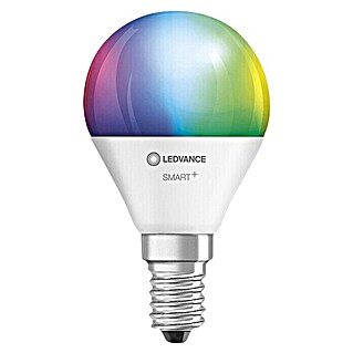 Ledvance Smart+ WiFi Lámpara LED Mini Bulb (E14, Capacidad de atenuación: Intensidad regulable, RGBW, 470 lm, 5 W)