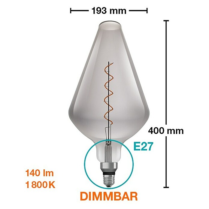 Osram LED žarulja Vintage Edition 1906 AW 15  (E27, Može se prigušiti, Topla bijela, 140 lm, 4 W) | BAUHAUS