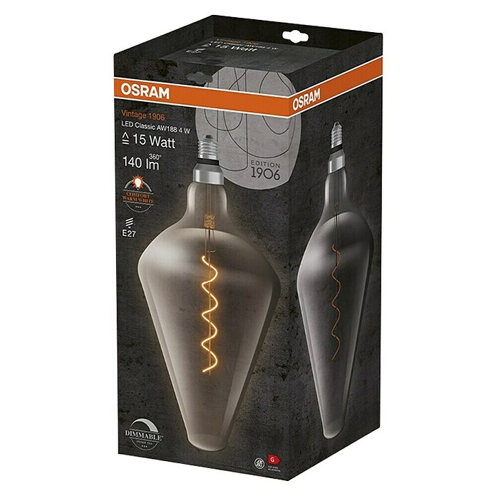 Osram LED žarulja Vintage Edition 1906 AW 15  (E27, Može se prigušiti, Topla bijela, 140 lm, 4 W) | BAUHAUS