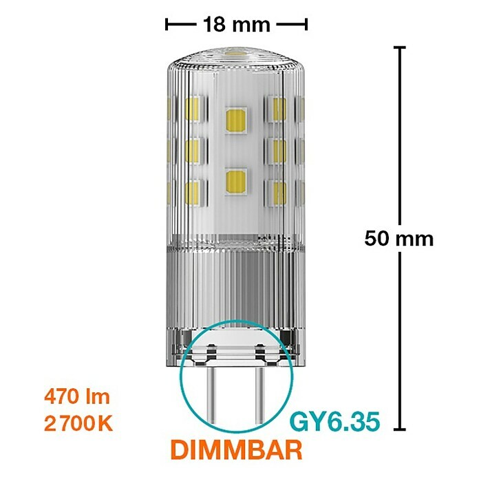 Osram Bombilla LED (GY6.35, 3,6 W, T18, 400 lm)