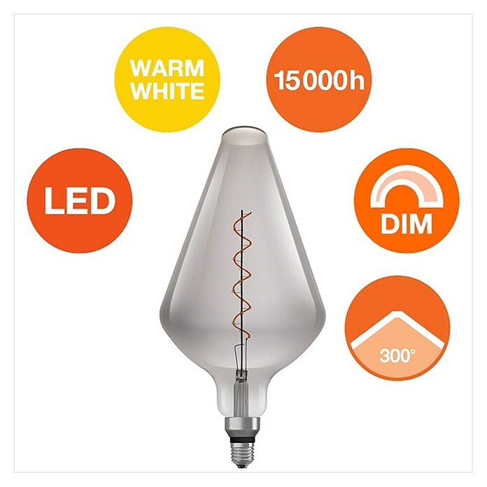 Osram LED žarulja Vintage Edition 1906 AW 15  (E27, Može se prigušiti, Topla bijela, 140 lm, 4 W) | BAUHAUS