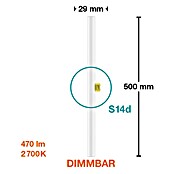 Osram Svijetleća cijev (9 W, Duljina: 500 mm, Topla bijela, S14d)