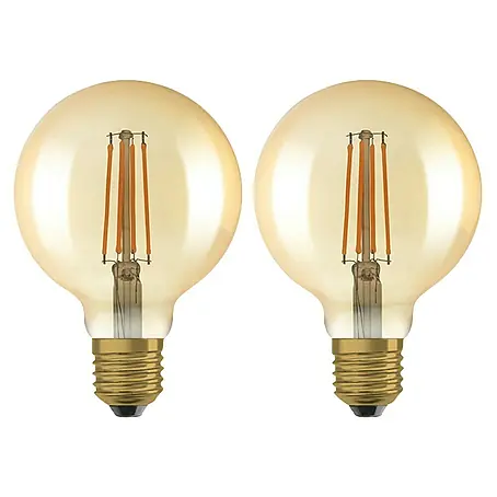 Osram  LED-Lampen-Set Vintage Edition 1906 Globe-Form E27 2er Set