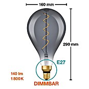 Osram Bombilla LED (E27, Intensidad regulable, Blanco cálido, 150 lm, 4 W, Color: Claro/Negro, Pera) | BAUHAUS