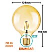 Osram Vintage 1906 Bombilla LED (6,5 W, E27, Blanco cálido, Globo, Clase de eficiencia energética: A+)
