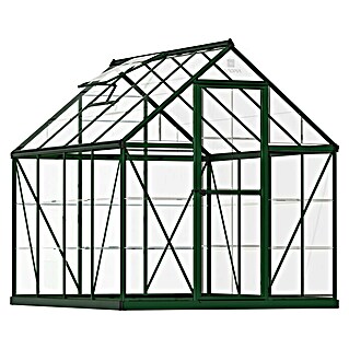 Palram – Canopia Gewächshaus Harmony (Außenmaß inkl. Dachüberstand (B x T): 185 x 247 cm, Grün, Grundfläche: 4,6 m²)