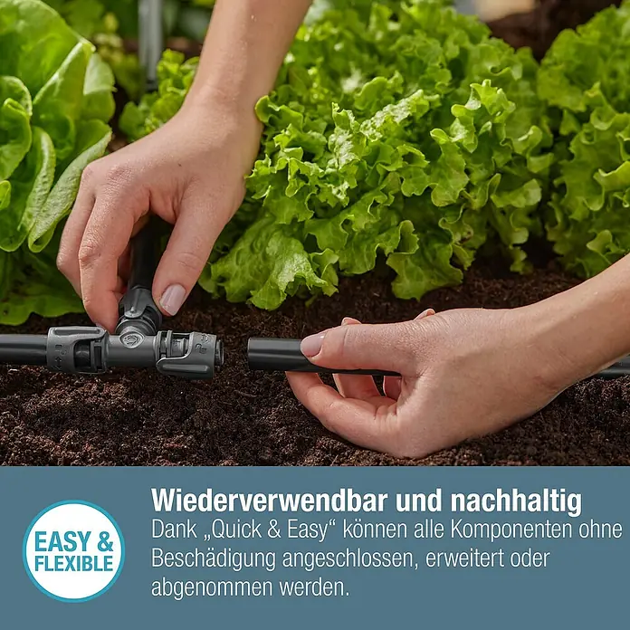 Gardena Micro-Drip T-Stück - 1/2" x 13 mm, 2 Stk. - Bewässerungssystem im Garten.