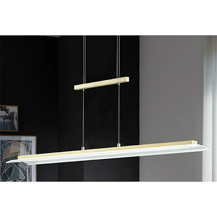 Fischer & Honsel LED-Pendelleuchte Tenso25 W, L x B x H: 100 x 9 x 150 cm, Messing, Mehrfarbig BAHAG Cutout