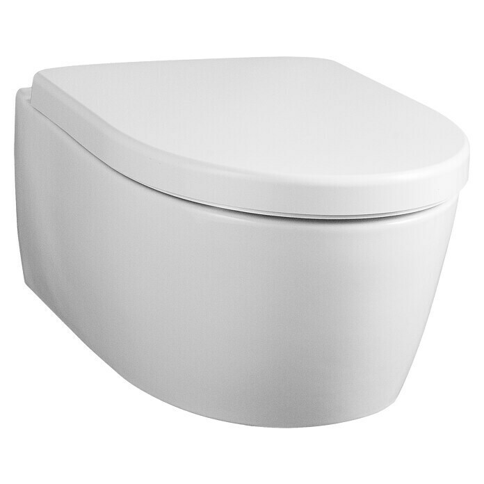 GEBERIT Ensemble WC mural iCon XS (sans rebord, avec siège WC, lavable,  blanc)