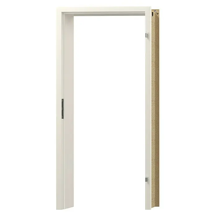 GetaDoor Laminit Türzarge GL 223 - 860 x 1.985 mm, Wandstärke: 165 mm, DIN Anschlag: Rechts, Weiß seidenmatt - Ein Türrahmen aus Holz in Weiß, der sich ideal für moderne Innenräume eignet. Er überzeugt mit seiner klaren Linie und hohen Qualität.