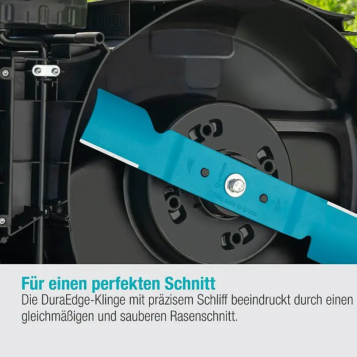 Gardena Elektro-Rasenmäher PowerMax 1800/37 G2 - 1.800 W, Schnittbreite: 37 cm - Die DuraEdge-Klinge des Rasenmähers für einen perfekten Schnitt. Präziser Schliff für gleichmäßigen und sauberen Rasenschnitt.