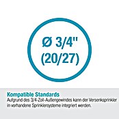 Gardena Sprinklersystem Turbinenversenkregner Pop-up MD40/300 (Max. Regnerfläche: 40 m², Rasenbewässerung) | BAUHAUS