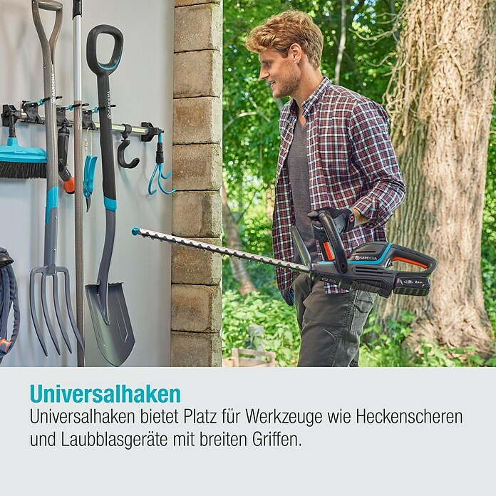 Gardena Halterung Set Einzelhalter & Einzelhaken (Traglast: 10 kg, Aluminium) | BAUHAUS