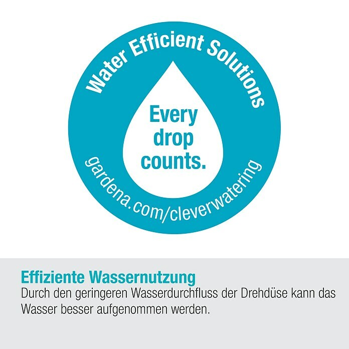 Gardena Sprinklersystem Turbinenversenkregner MD 80 (Max. Regnerfläche: 80 m², Rasenbewässerung) | BAUHAUS