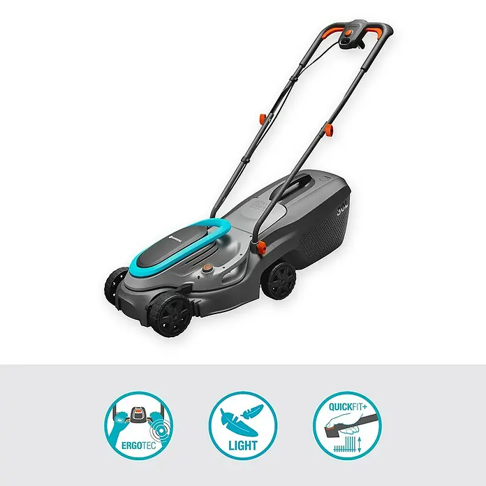 Gardena Elektro-Rasenmäher PowerMax 1200/32 G2 - 1.200 W, Schnittbreite: 32 cm - Eine hochwertige Gardena Akku-Rasenmäher mit ergonomischem Design für einfaches Rasenmähen. Leicht und benutzerfreundlich.