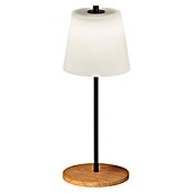 Fischer & Honsel Akku-Tischleuchte SHINE-WOOD (2 W, L x B x H: 15 x 15 x 35 cm, Weiß/Eiche, Warmweiß, IP44) | BAUHAUS