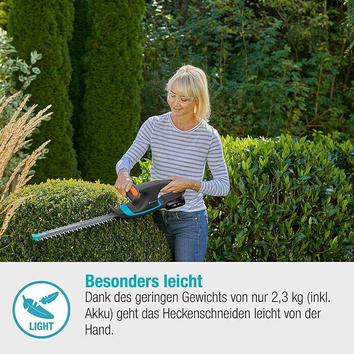 Gardena Power for All 18V Akku-Heckenschere EasyCut (18 V, Li-Ionen, 1 Akku) | BAUHAUS