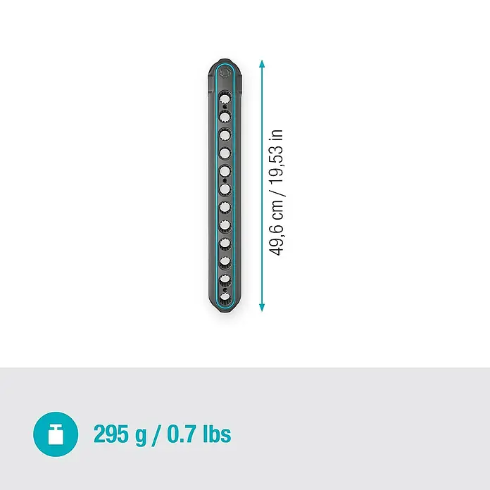 Gardena Combisystem Geräteleiste Flex - Passend für: GARDENA combisystem Geräte und Stiele - Abbildung eines Bewässerungsstabes für Pflanzen mit den Maßen 49,6 cm / 19,53 Zoll und einem Gewicht von 295 g / 0,7 lbs.