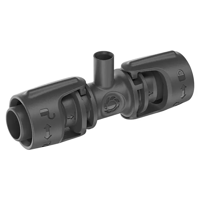Gardena Micro-Drip T-Stück für Sprühdüsen - 1/2" x 13 mm, 5 Stk. - Dreiwege-Verbinder aus Kunststoff. Dieser Verbinder dient zur Verbindung von drei Rohren und sorgt für eine sichere und zuverlässige Verbindung.