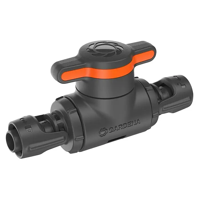 Gardena Micro-Drip Regulierventil - 13 mm, Kunststoff - Nahaufnahme eines Gardena Micro-Drip-System Regulierventils für eine präzise Bewässerungssteuerung im Garten.
