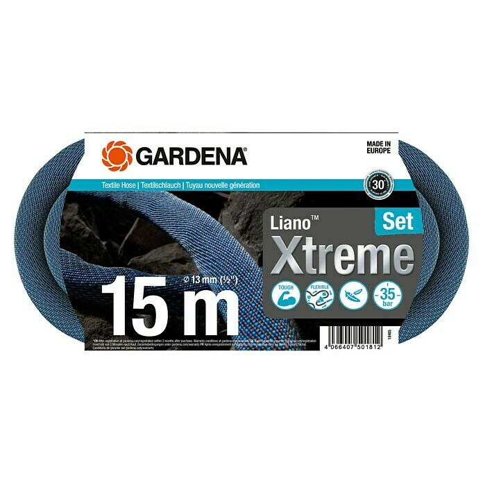 Gardena Kit de tuyau d'arrosage Liano Xtreme 15 m