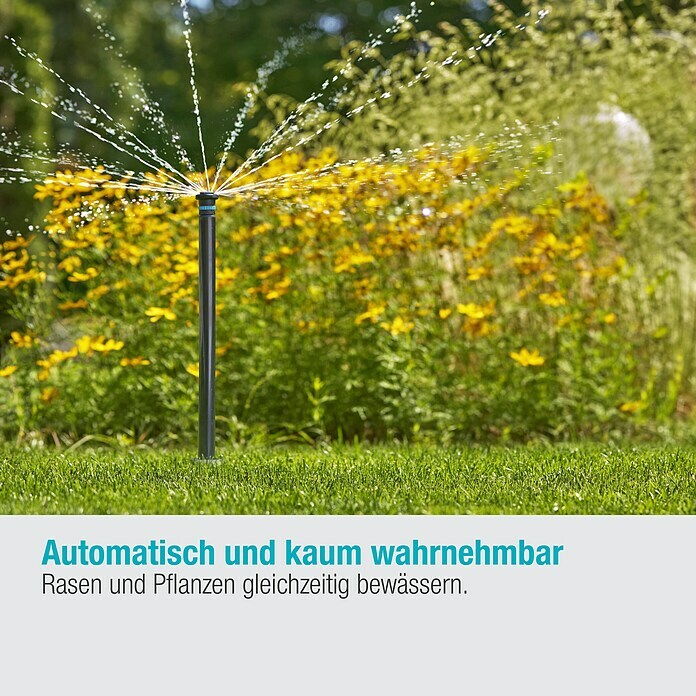 Gardena Sprinklersystem Turbinenversenkregner Pop-up MD40/300 (Max. Regnerfläche: 40 m², Rasenbewässerung) | BAUHAUS