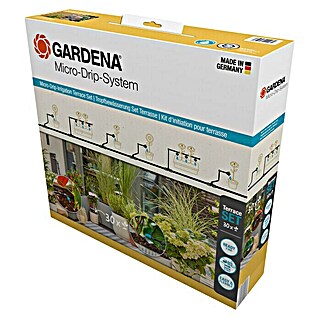 Gardena Micro-Drip Start-Set Terrasse (Passend für: Bis zu 30 Topfpflanzen, Quick & Easy-Verbindungstechnik, Max. Wasserdurchfluss: 15 l/h)