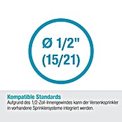 Gardena Sprinklersystem Turbinenversenkregner MD180 (Max. Regnerfläche: 180 m², Rasenbewässerung) | BAUHAUS