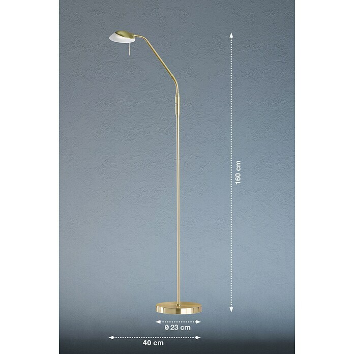 Fischer & Honsel Pool LED-Stehleuchte (5 W, Höhe: 160 cm, Messing, Mehrfarbig) | BAUHAUS