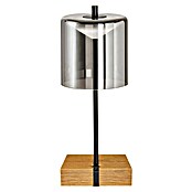 Fischer & Honsel Akku-Tischleuchte SHINE-WOOD (2 W, L x B x H: 13 x 13 x 34,5 cm, Rauchglas/Eiche, Mehrfarbig, IP20) | BAUHAUS