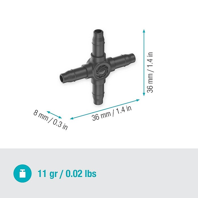 Gardena Micro-Drip Križni element  (3/16