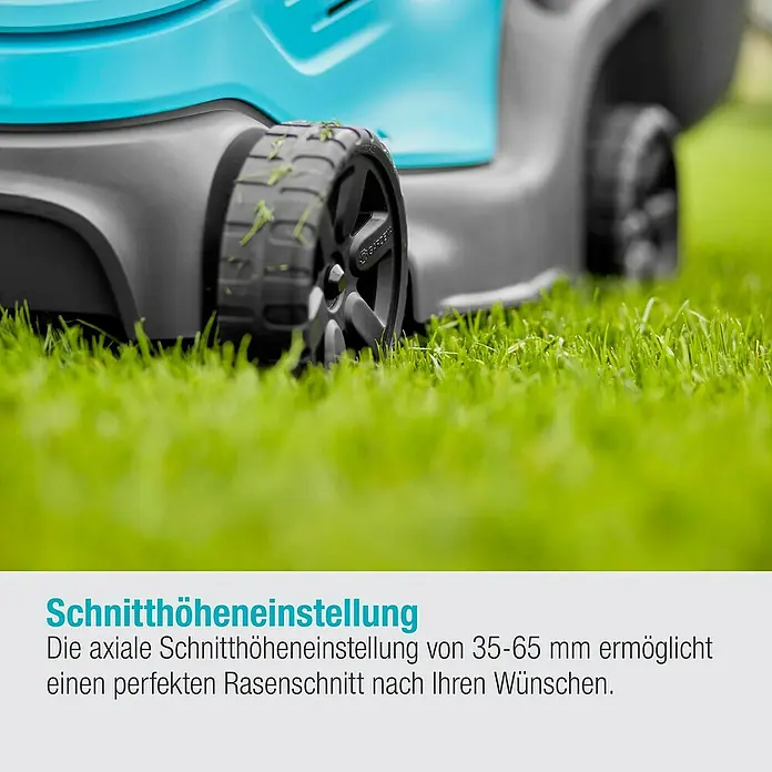 Gardena Power for All 18V Akku-Rasenmäher - 18 V, Ohne Akku, 4 Ah, Schnittbreite: 30 cm - Rasenmäher mit Schnitthöheneinstellung.