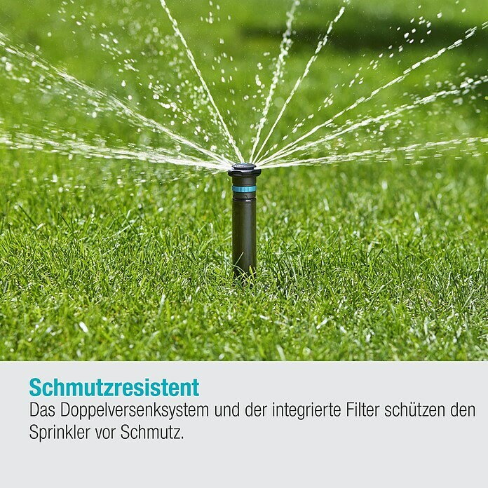 Gardena Sprinklersystem Turbinenversenkregner MD40 (Max. Regnerfläche: 40 m², Rasenbewässerung) | BAUHAUS