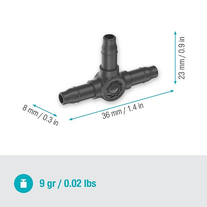 Gardena Micro-Drip T-Stück (3/16